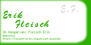 erik fleisch business card